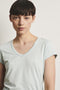 T shirt V Neck easy wear/1 Organic Cotton | Aqua